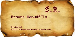 Brausz Manuéla névjegykártya